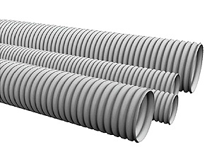 Труба гофр.20мм ПВХ (серая) с зондом легкая